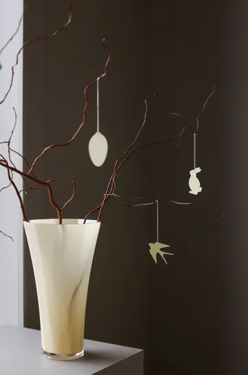 Easter Deco fugl påskepynt 4-pakning - Light yellow - Cooee Design