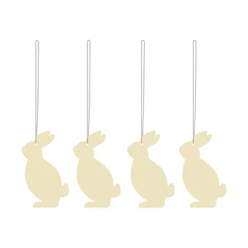 Easter Deco hare påskepynt 4-pakning - Light yellow - Cooee Design