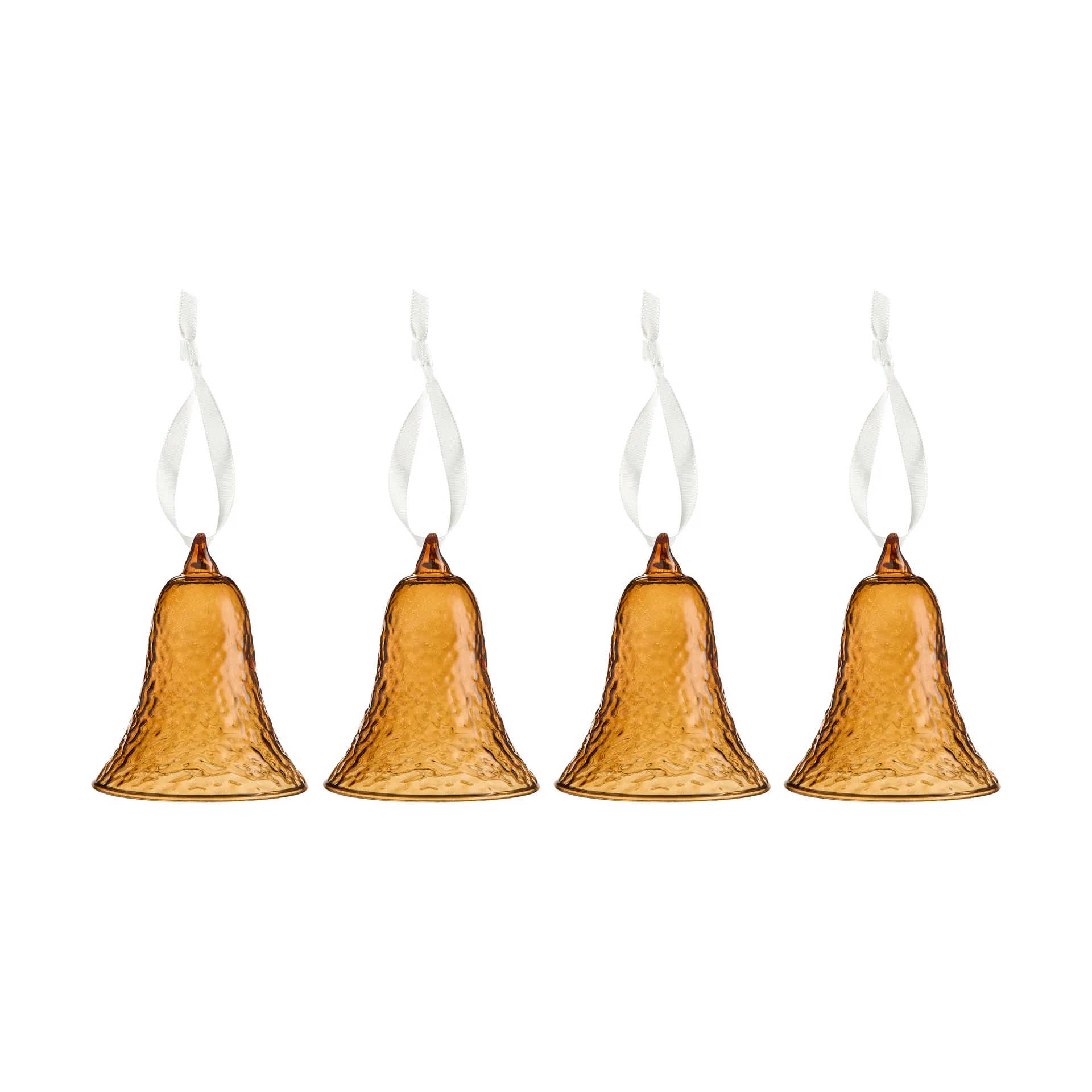 Gry bell klokke 8 cm 4-pakning, Cognac Cooee Design