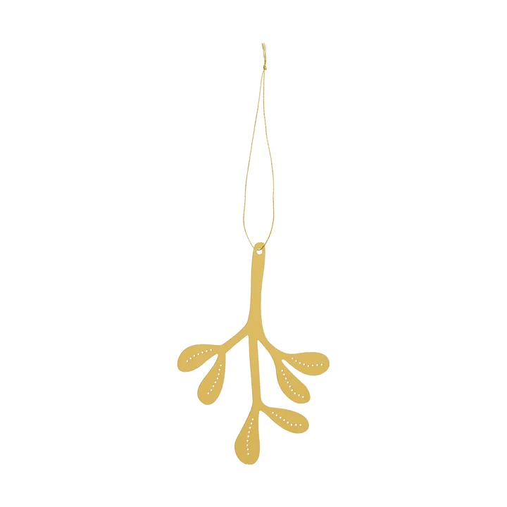 Mistletoe juleanheng 2-pack - Messing, 12 cm - Cooee Design