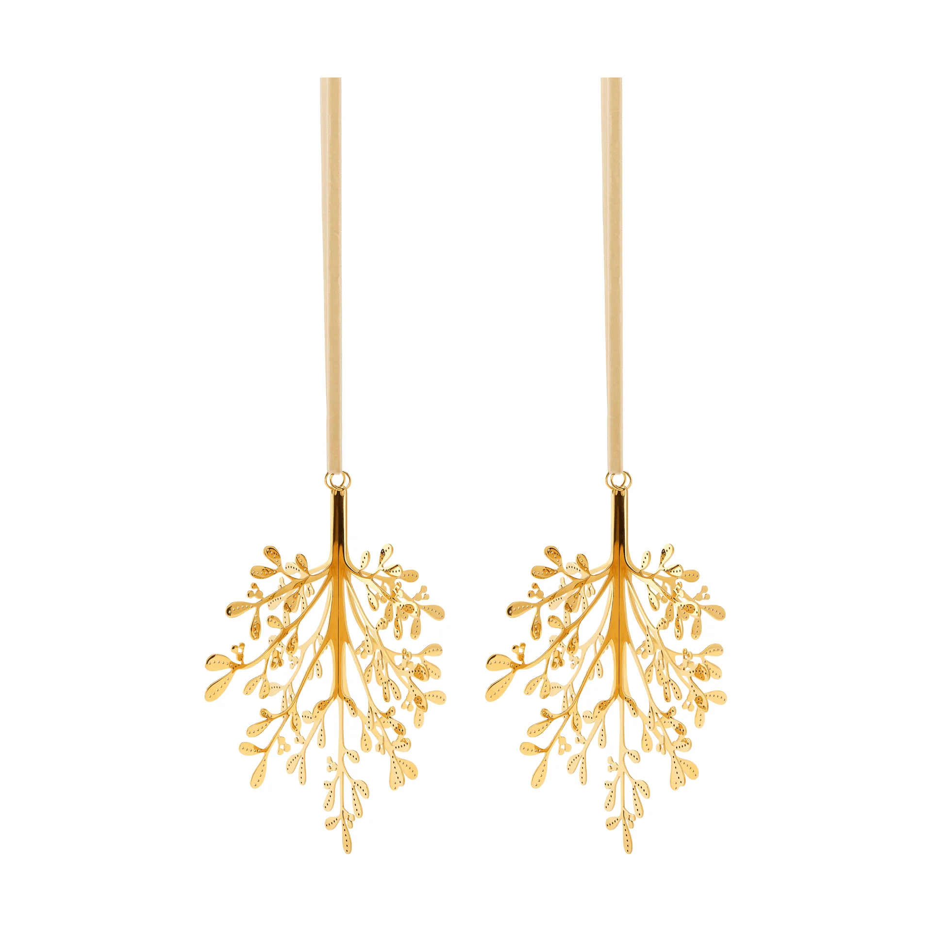 Mistletoe juleanheng 2-pack, Messing 20 cm Cooee Design