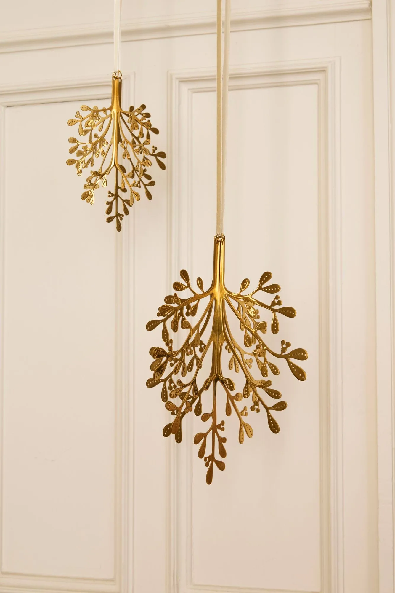 Mistletoe juleanheng 2-pack, Messing 20 cm Cooee Design