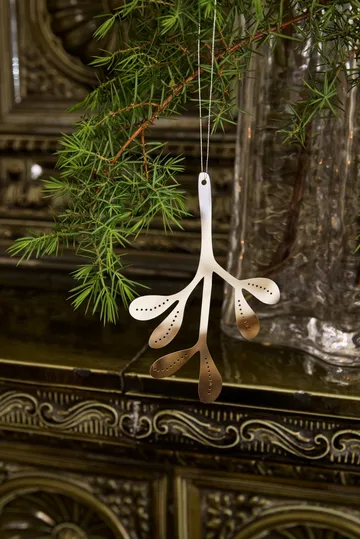 Mistletoe juleanheng 2-pack - Rustfritt stål, 12 cm - Cooee Design