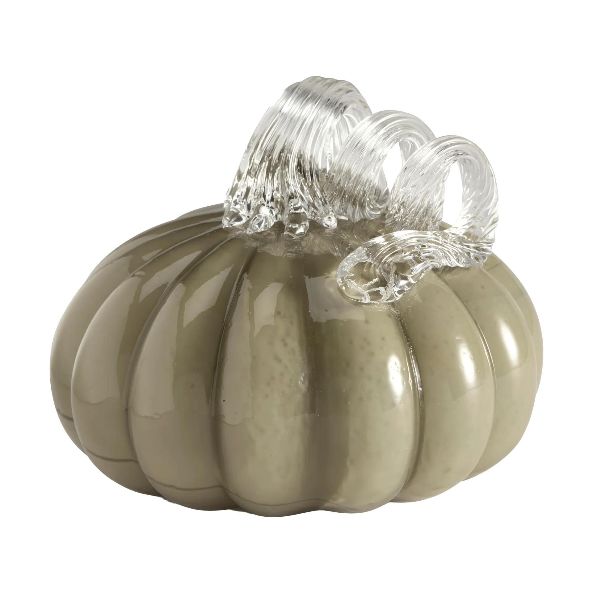 Pumpkin dekorasjon 10 cm, Khaki Cooee Design
