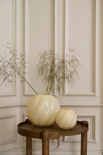 Twist Ball vase 12 cm - Butter yellow - Cooee Design