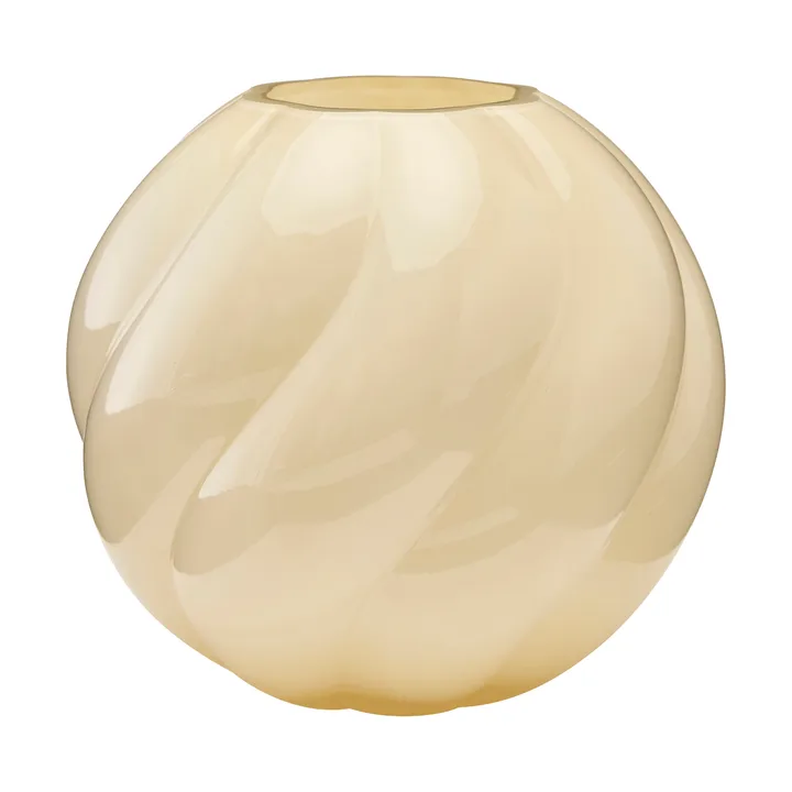 Twist Ball vase 20 cm - Butter yellow - Cooee Design