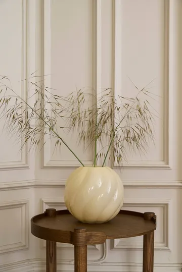 Twist Ball vase 20 cm - Butter yellow - Cooee Design