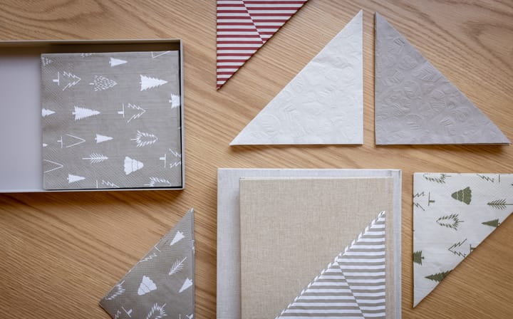 Woods serviett 33 x 33 cm 20-pakning, Sand-white Cooee Design