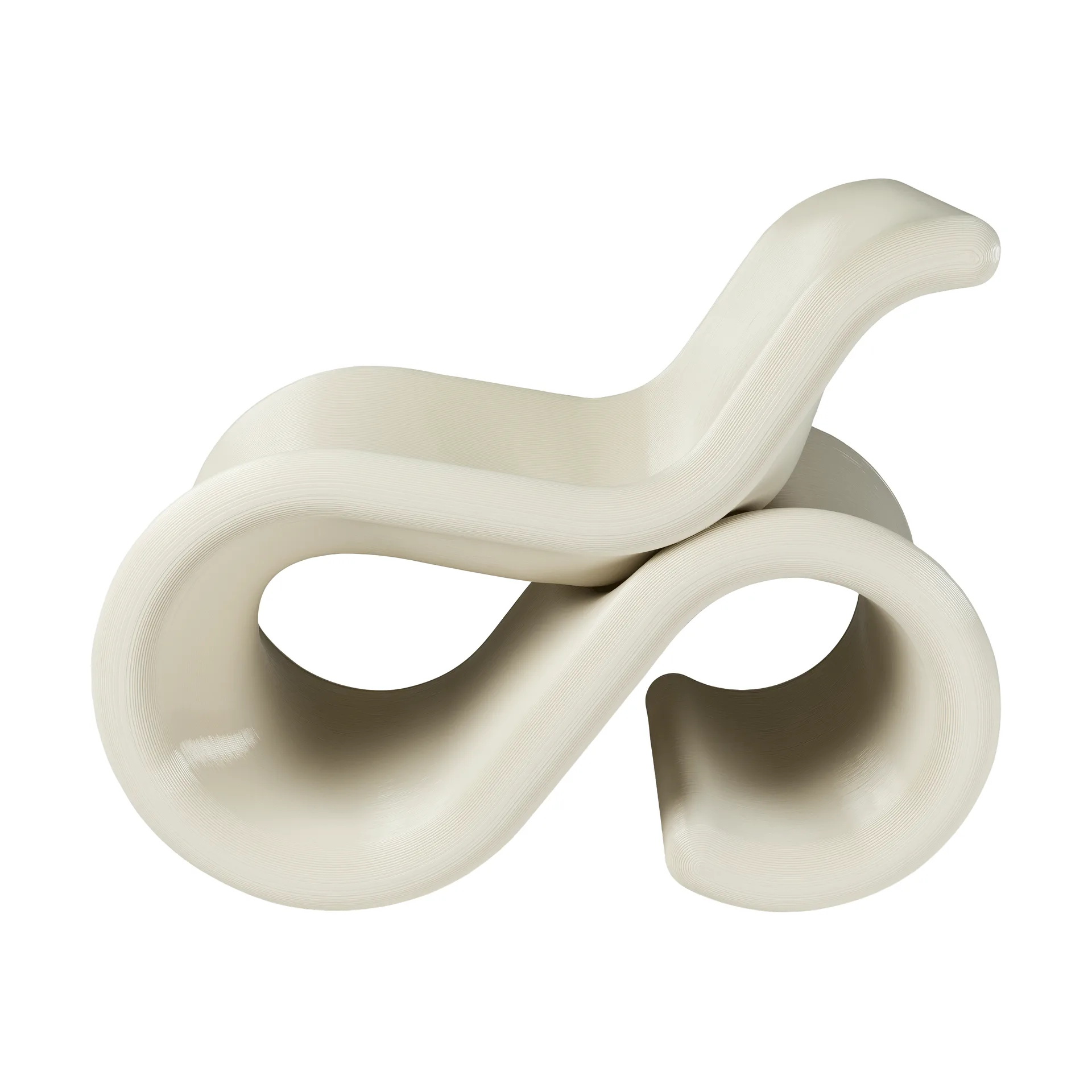 Éclair chair loungestol, Cream Crème Atelier