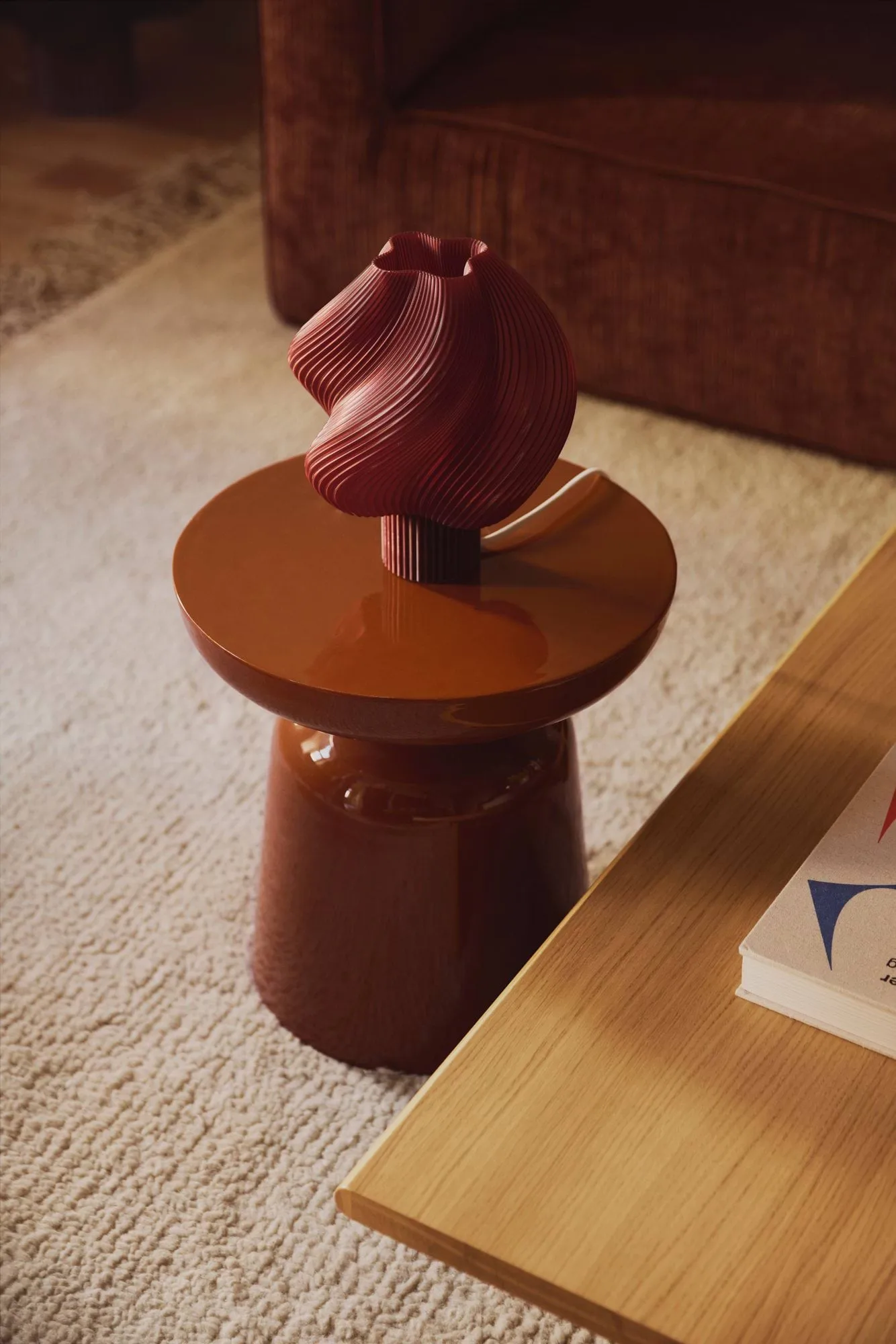 Soft Serve bordlampe, Cherry, Regular, 26 cm Crème Atelier