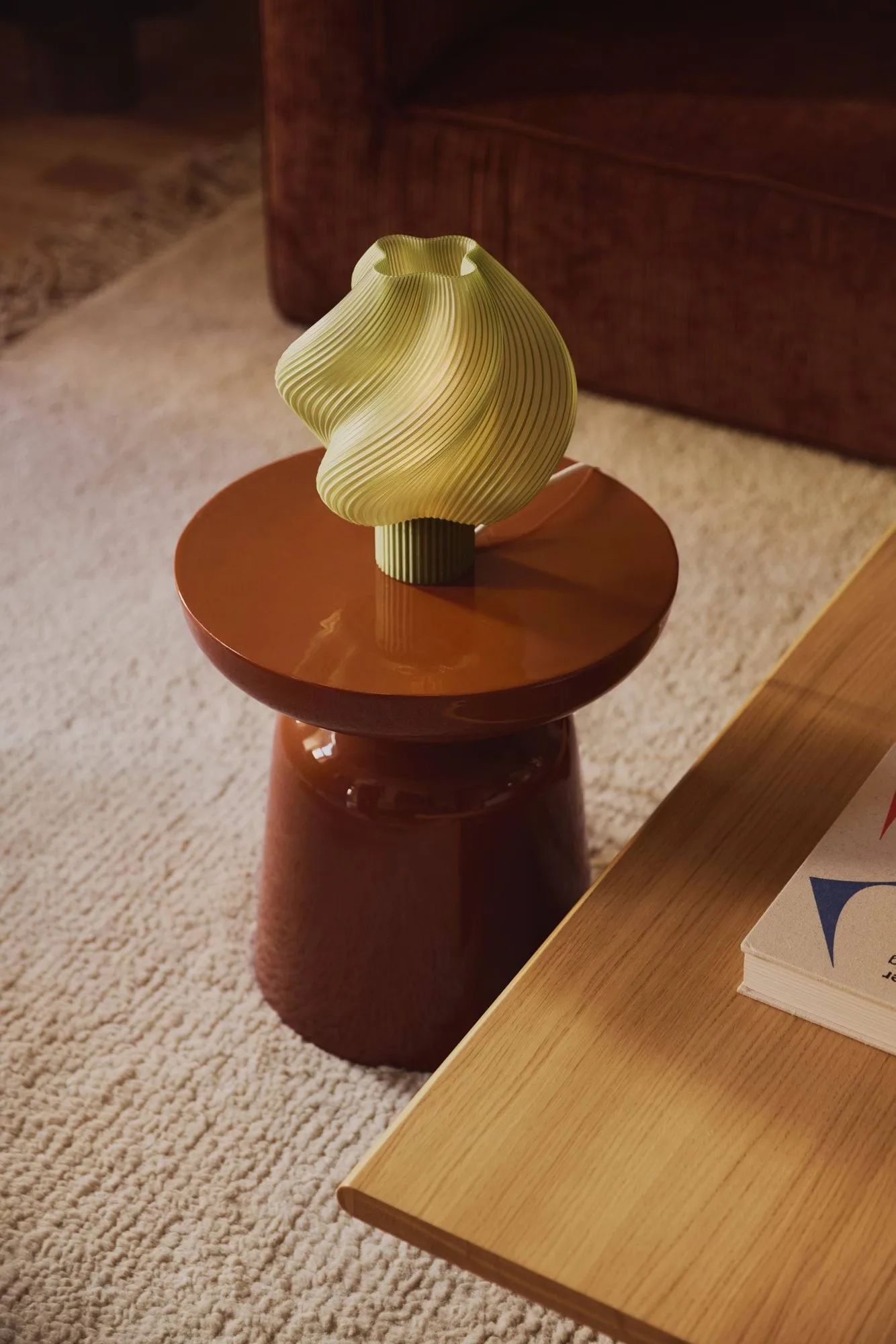 Soft Serve bordlampe, Olive, Regular, 26 cm Olive Crème Atelier