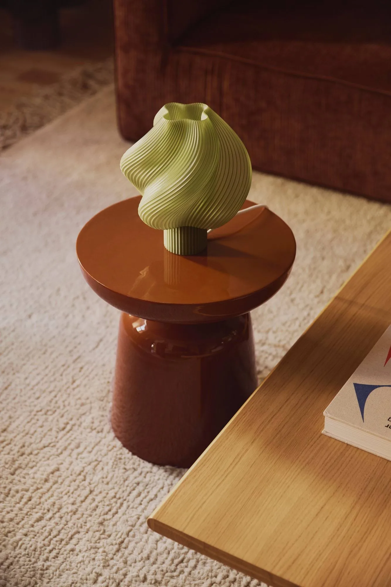 Soft Serve bordlampe, Olive, Regular, 26 cm Olive Crème Atelier
