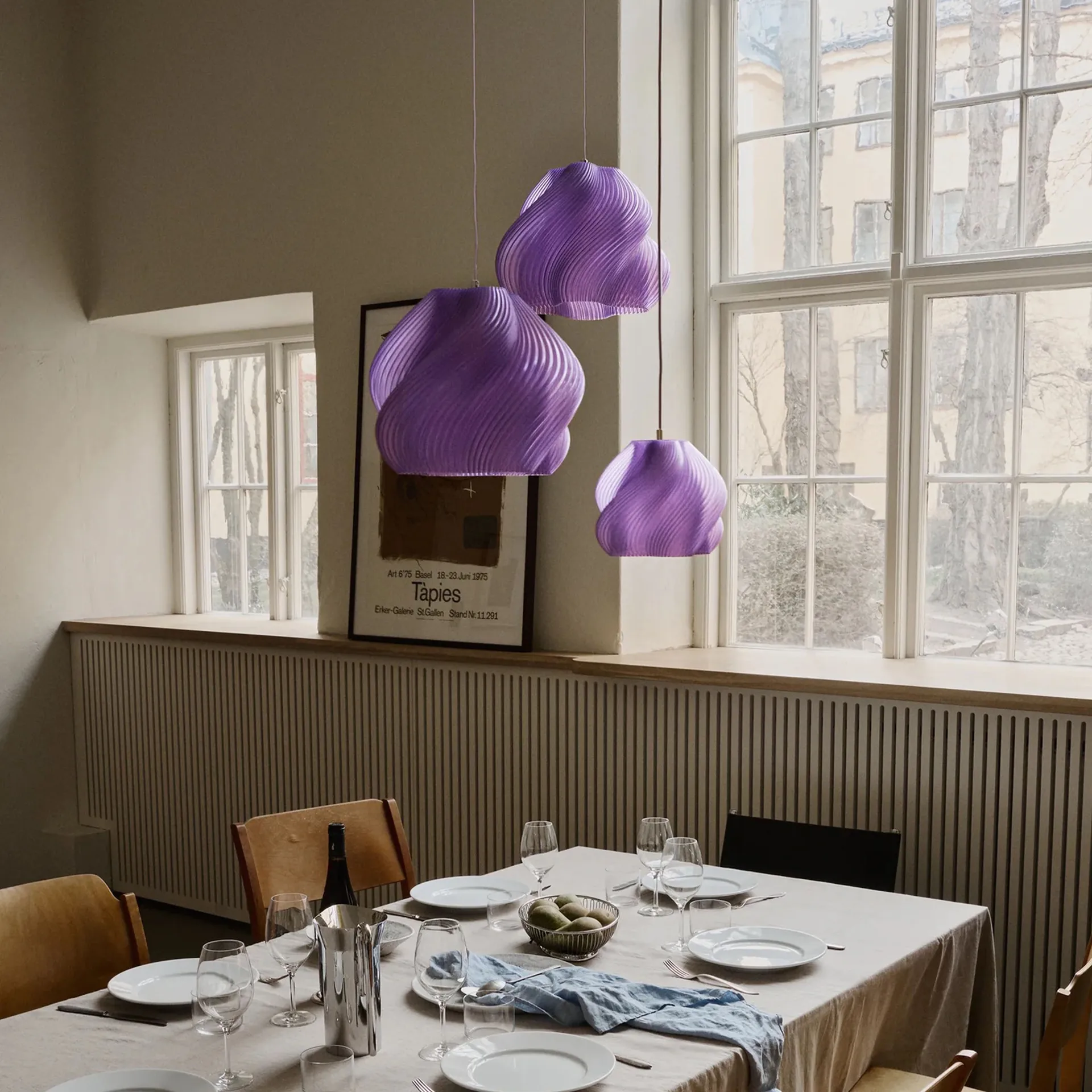 Soft Serve pendel, Lavender sorbet-brass, 01, 20 cm Crème Atelier