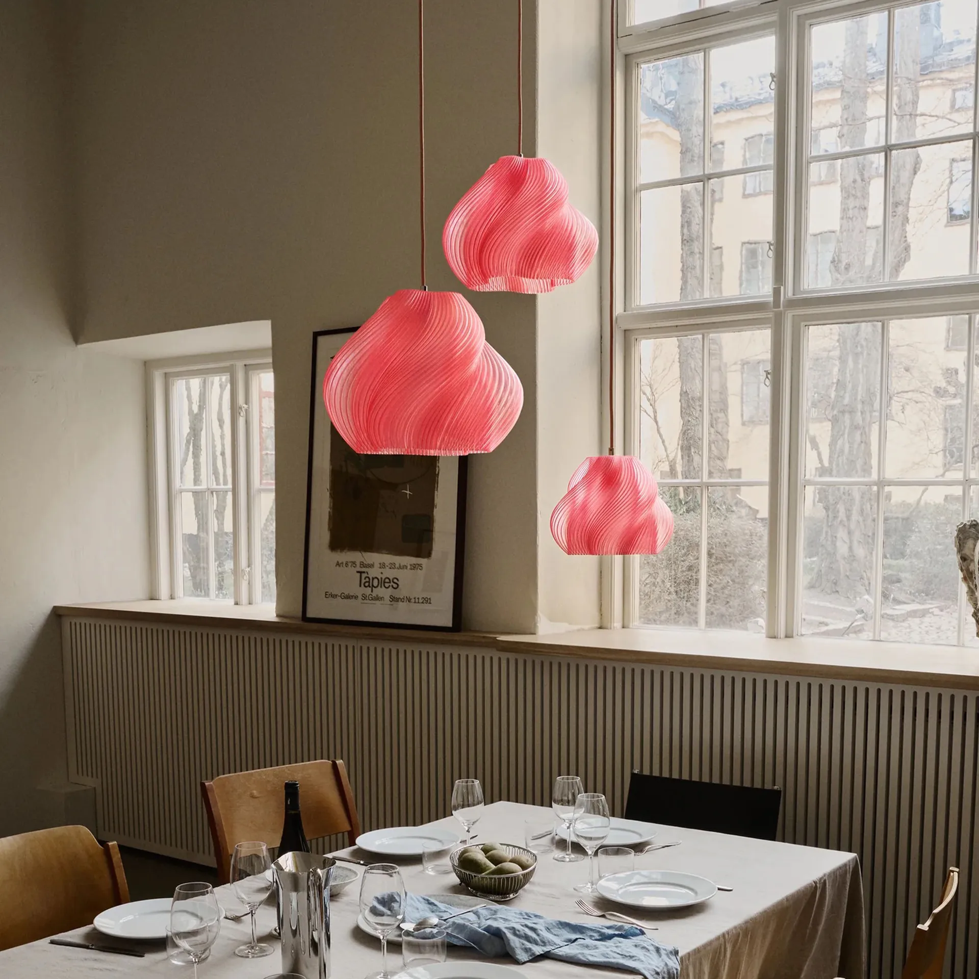 Soft Serve pendel, Peach sorbet-brass, 01, 20 cm Crème Atelier