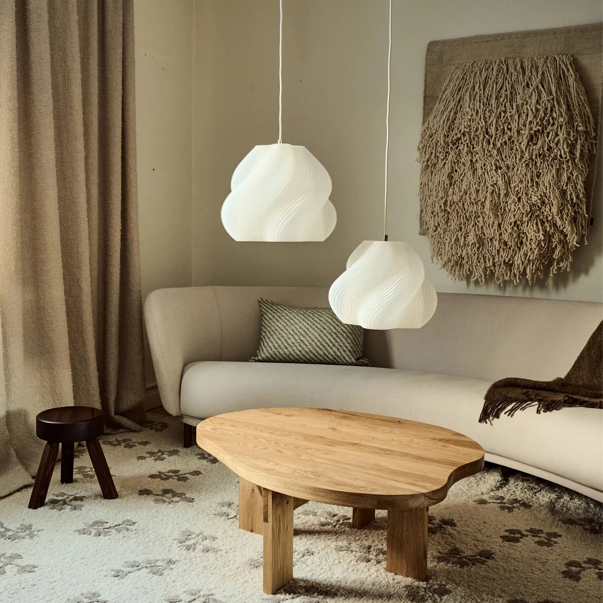 Soft Serve pendel, White-brass, 02, 25 cm Crème Atelier