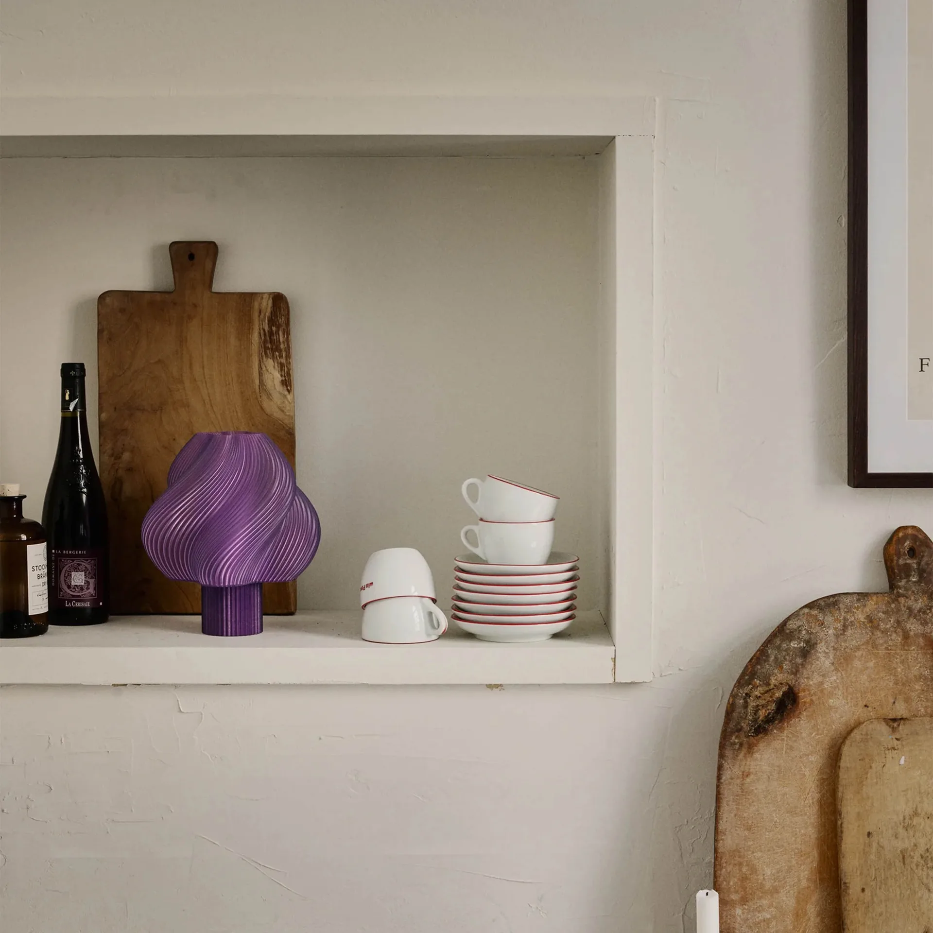 Soft Serve portabel bordlampe, Lavender sorbet, 23 cm Crème Atelier