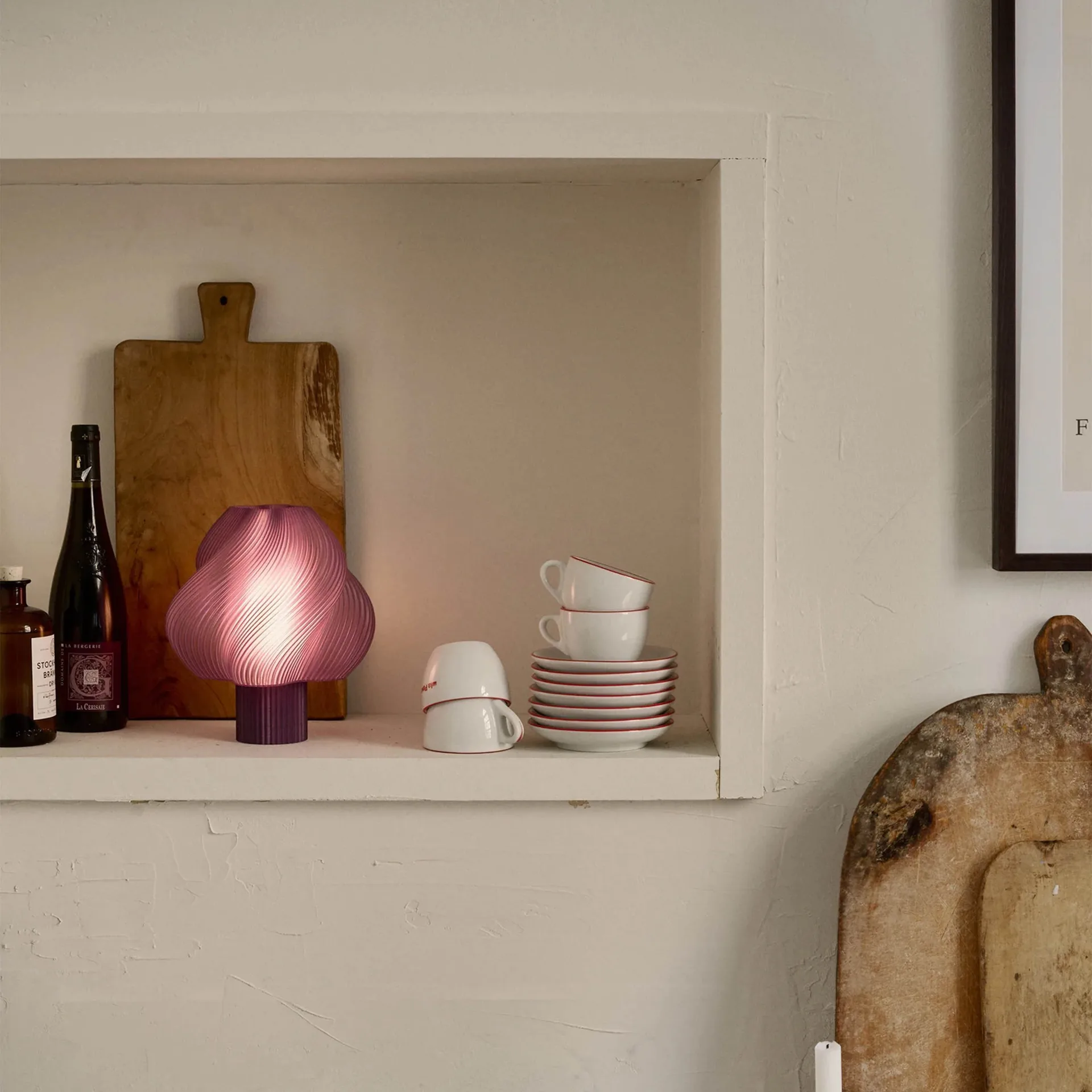 Soft Serve portabel bordlampe, Lavender sorbet, 23 cm Crème Atelier