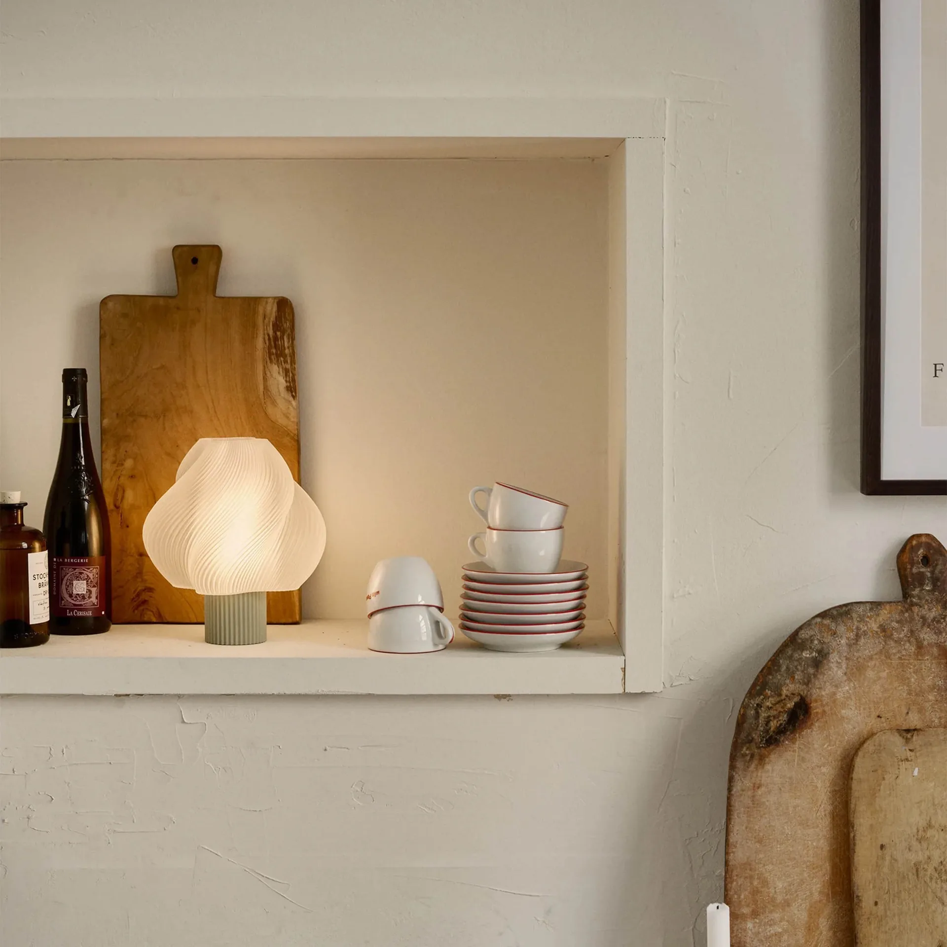 Soft Serve portabel bordlampe, Matcha, 23 cm Crème Atelier