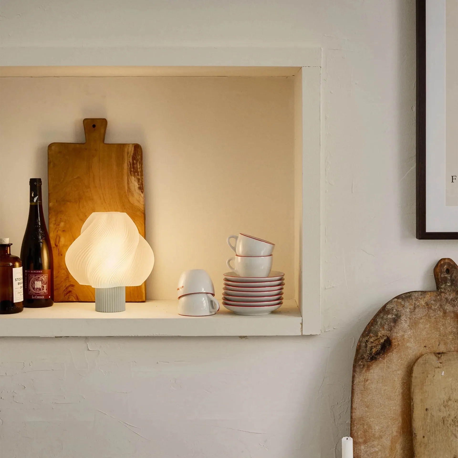 Soft Serve portabel bordlampe, Vanilla bean, 23 cm Crème Atelier