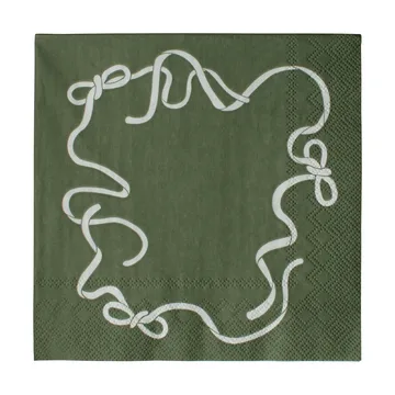 Bow papirserviett 33x33 cm 20-pakning - Green - DBKD