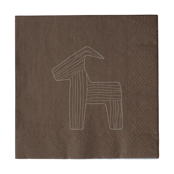 Bruse papirserviett 33x33 cm 20-pakning - Brown - DBKD