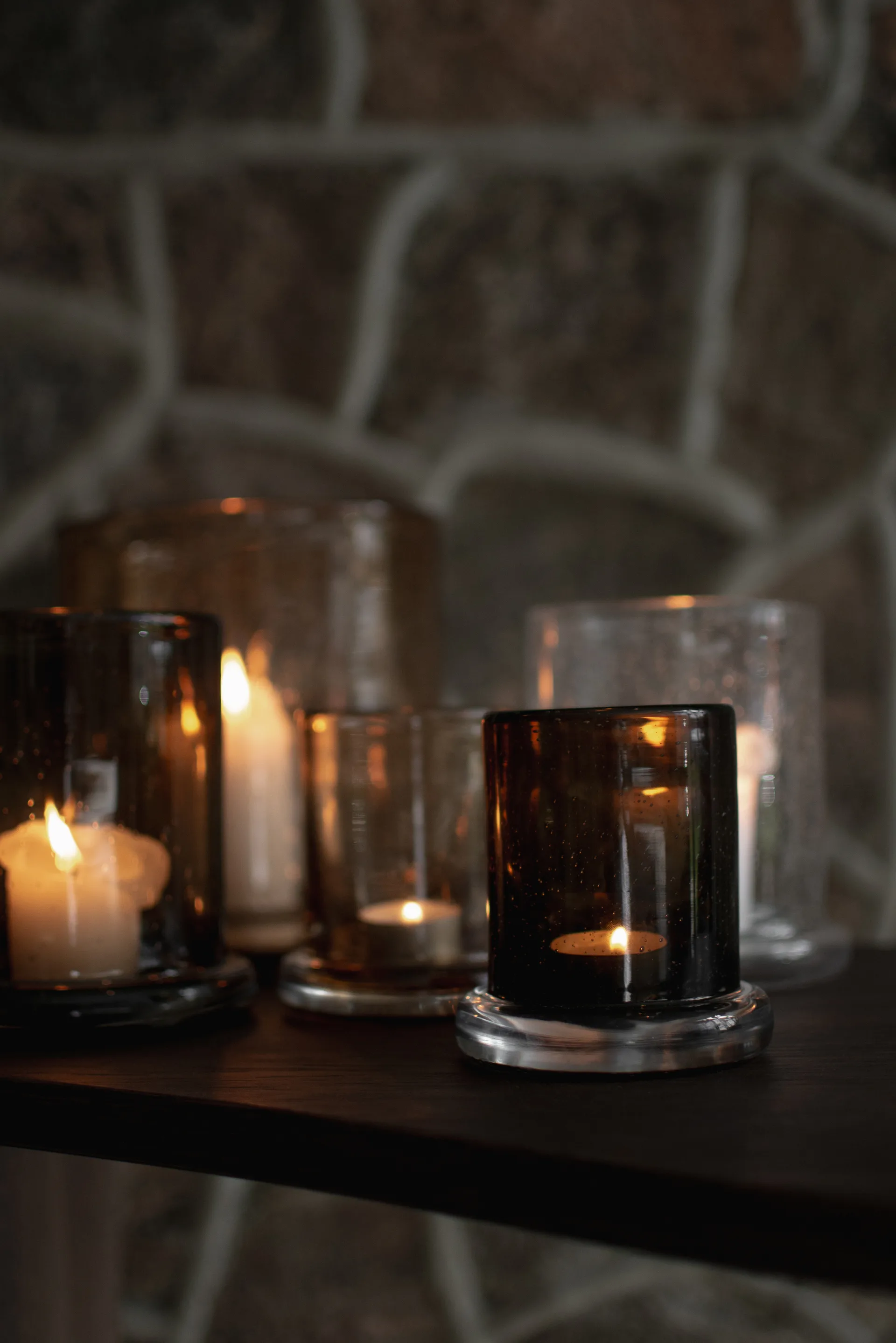 Bubble lyslykt Ø10 cm, Brown DBKD