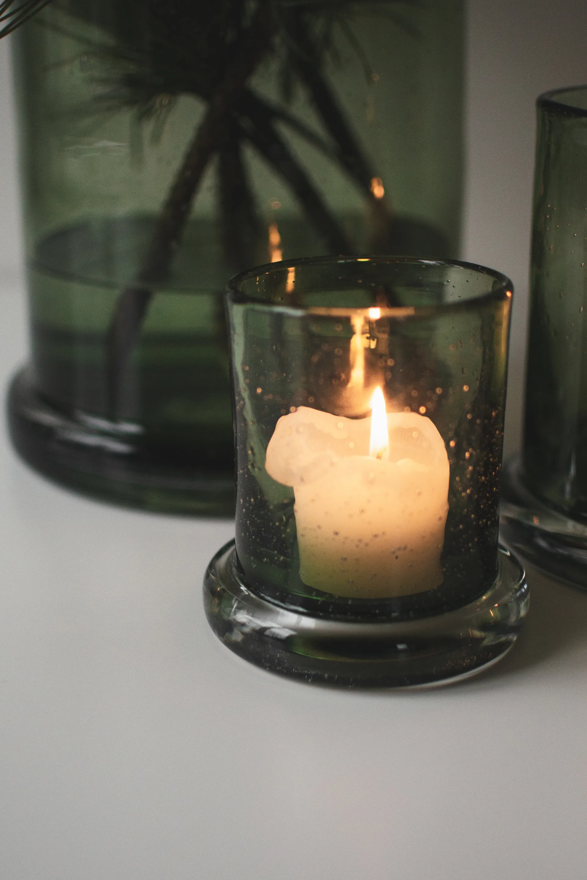 Bubble lyslykt Ø10 cm, Green DBKD