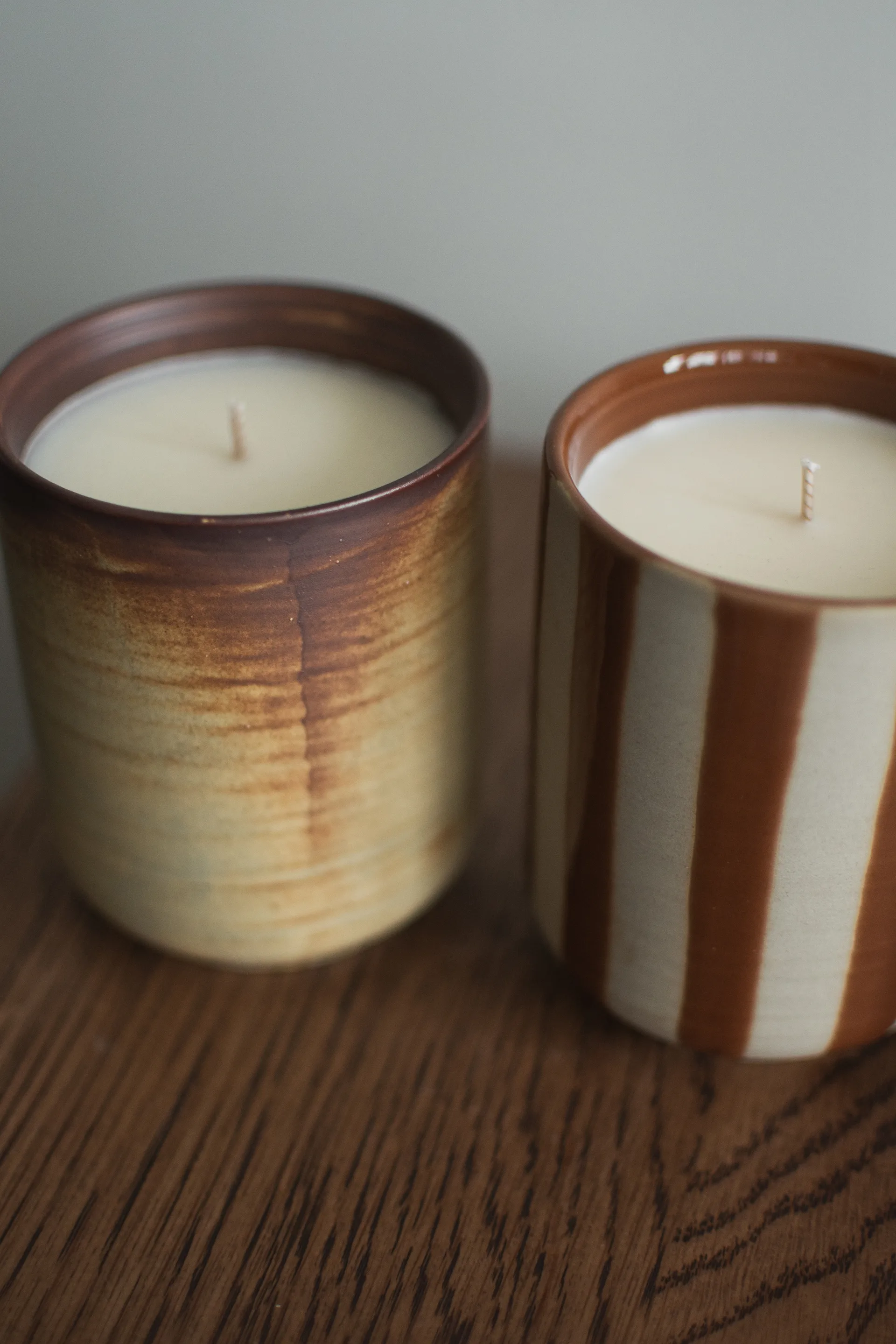 Burn duftlys 60 t, Creme-brown DBKD