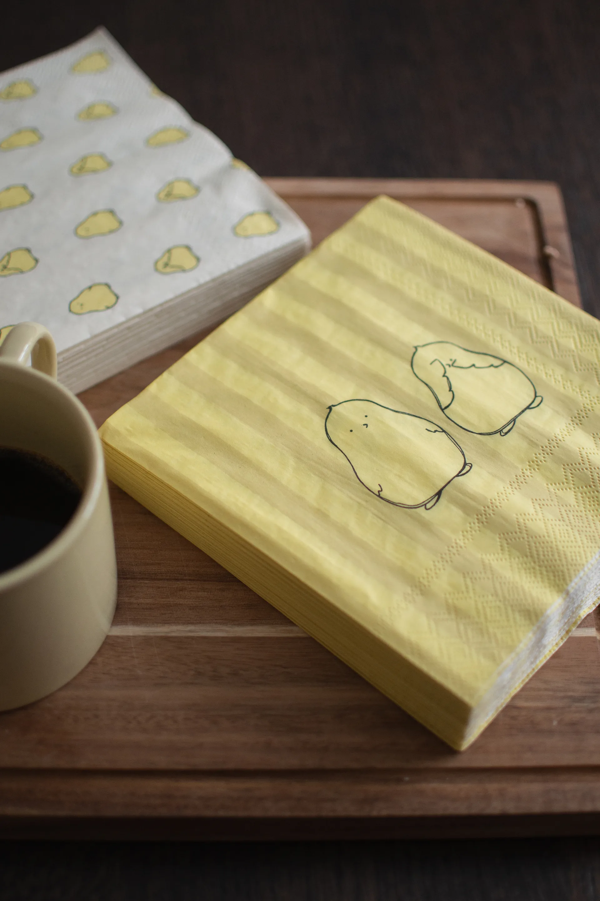 Chubby chicken stripe papirserviett 20-pakning, Creme, 33x33 cm DBKD