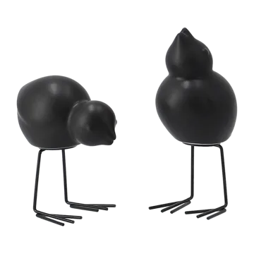 DBKD Swedish Birds påskedekorasjon 2-pakning - Black - DBKD