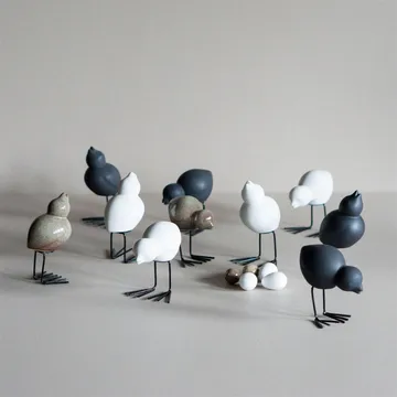 DBKD Swedish Birds påskedekorasjon 2-pakning - Black - DBKD