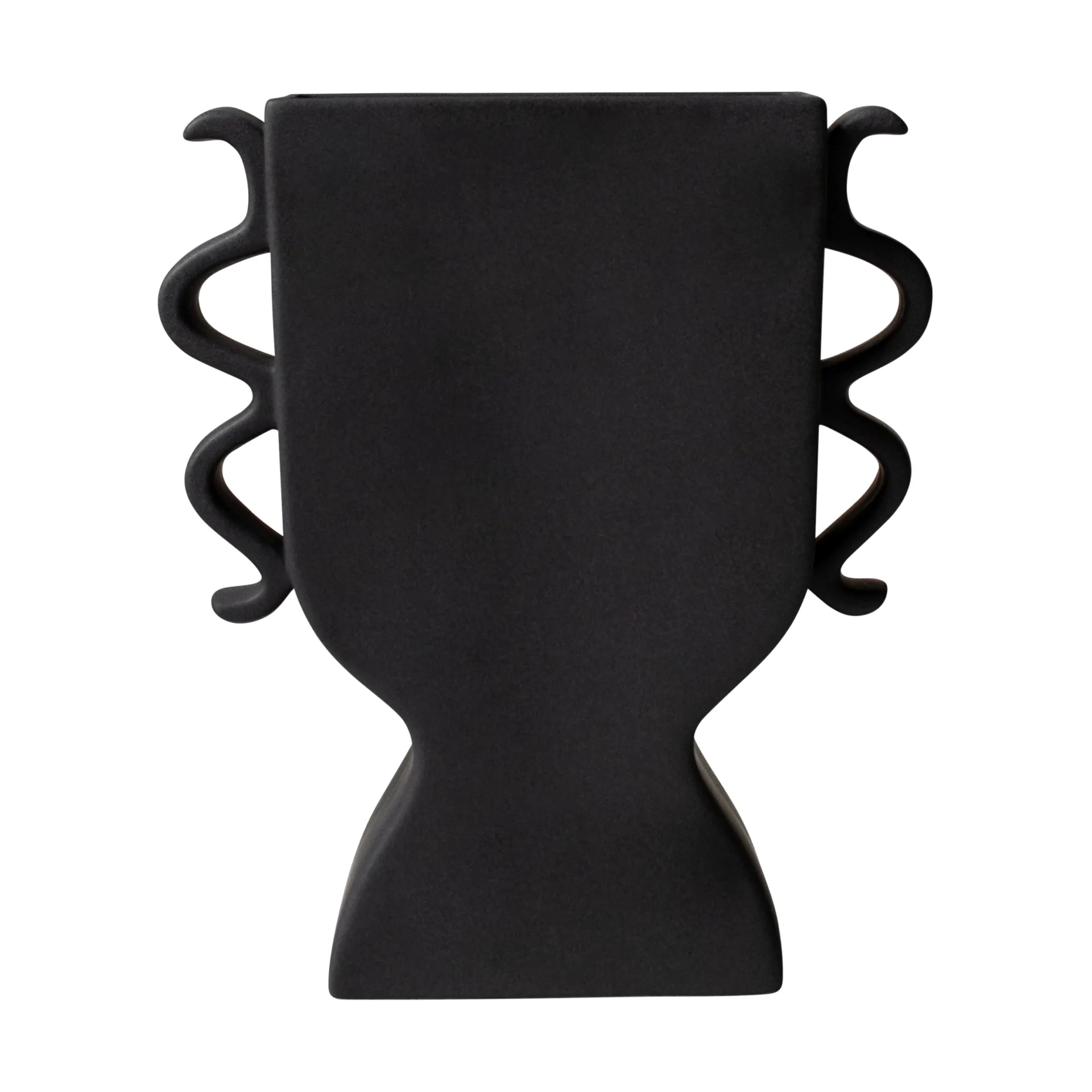 Flat vase 25 cm, Black DBKD