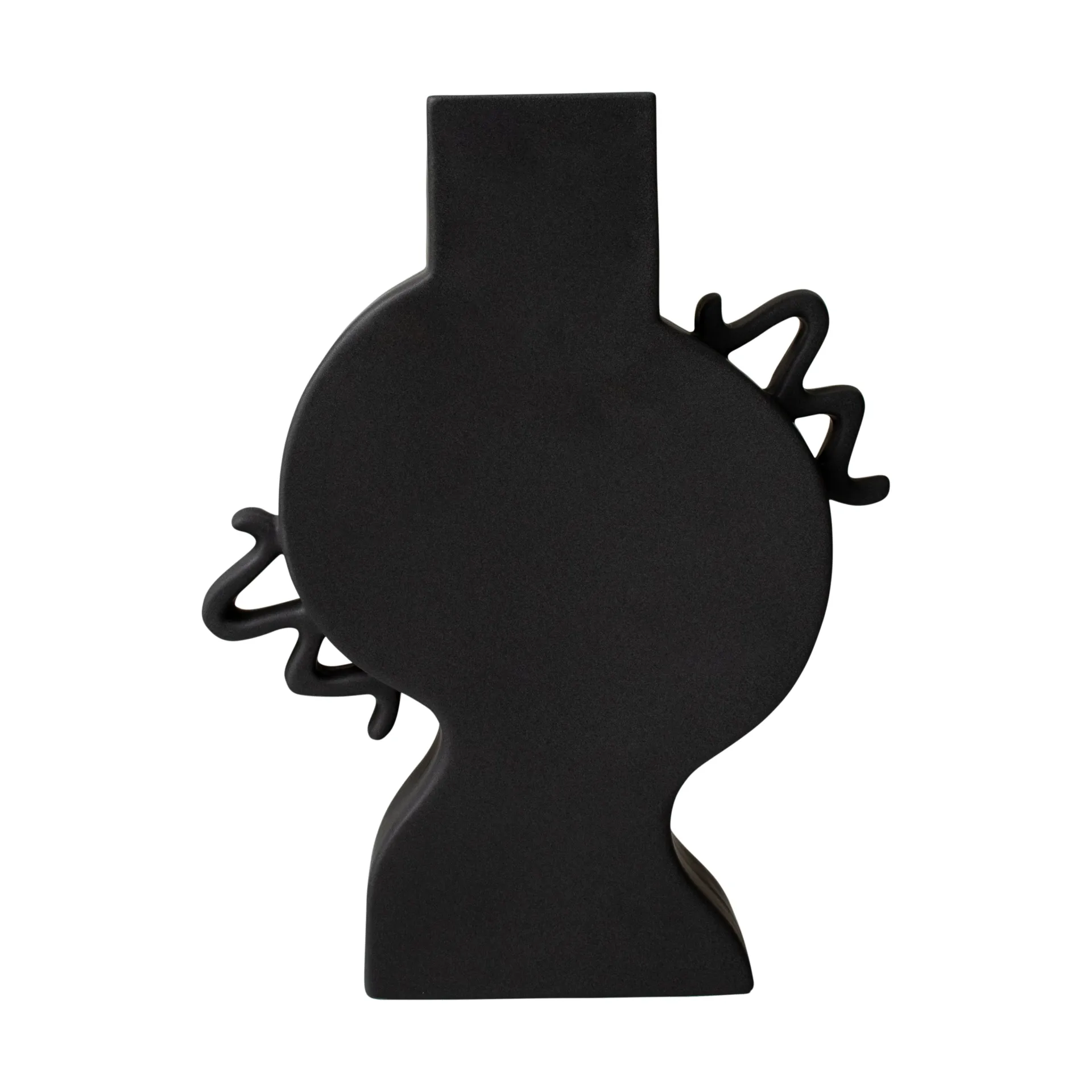Flat vase 33 cm, Black DBKD