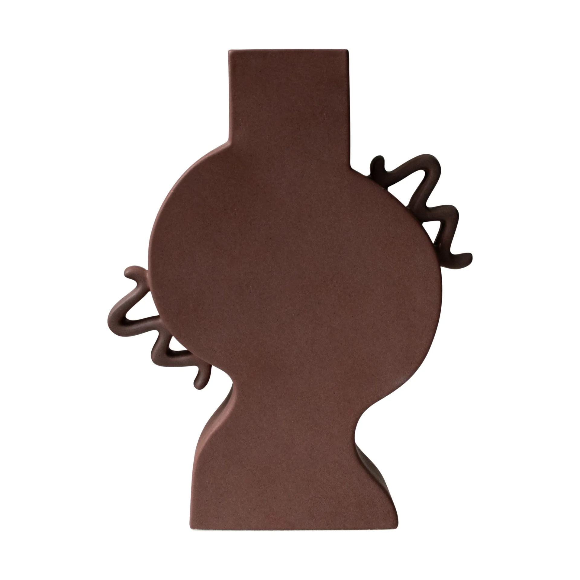 Flat vase 33 cm, Brown DBKD
