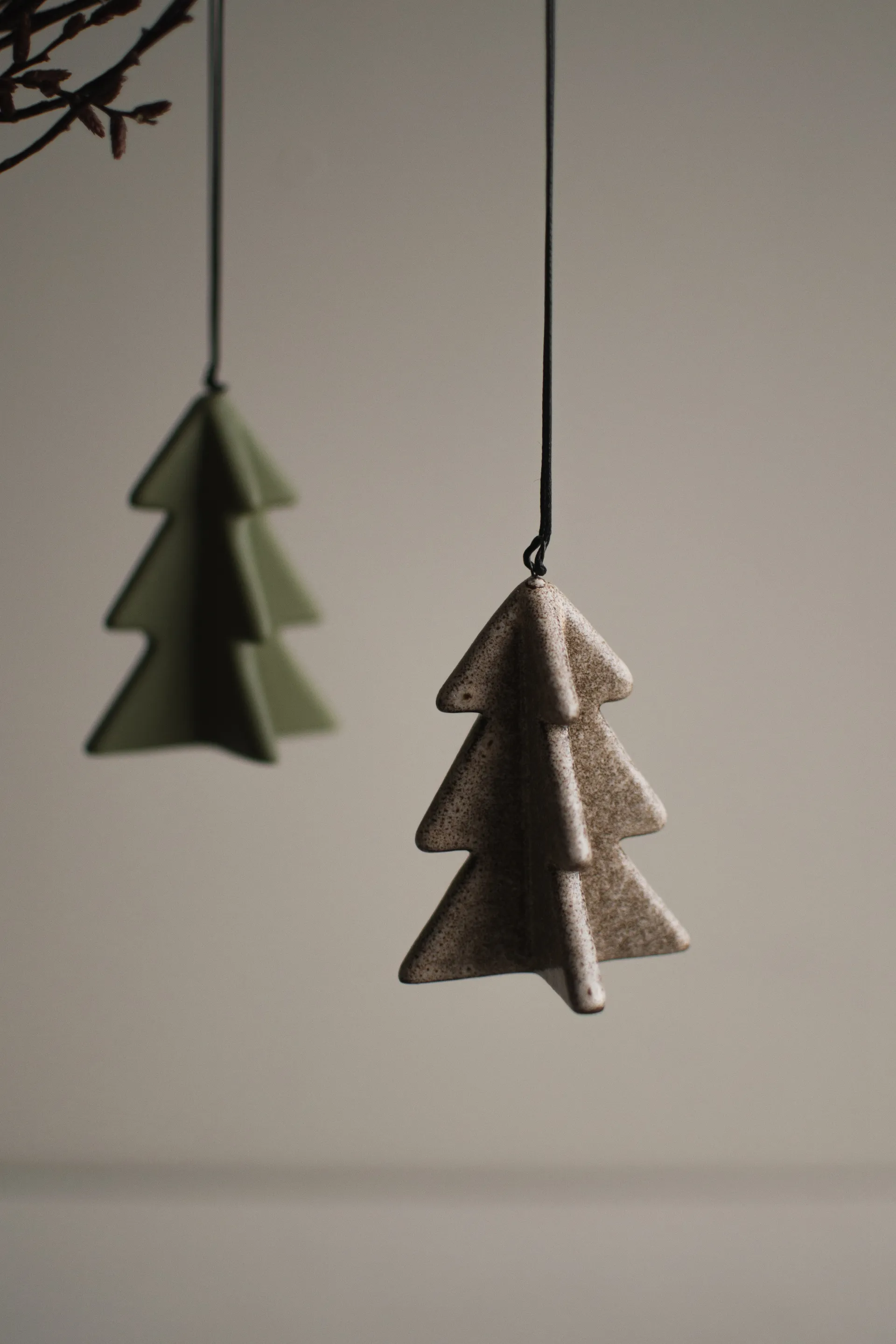 Hengende vintertre 7 cm, Beige DBKD