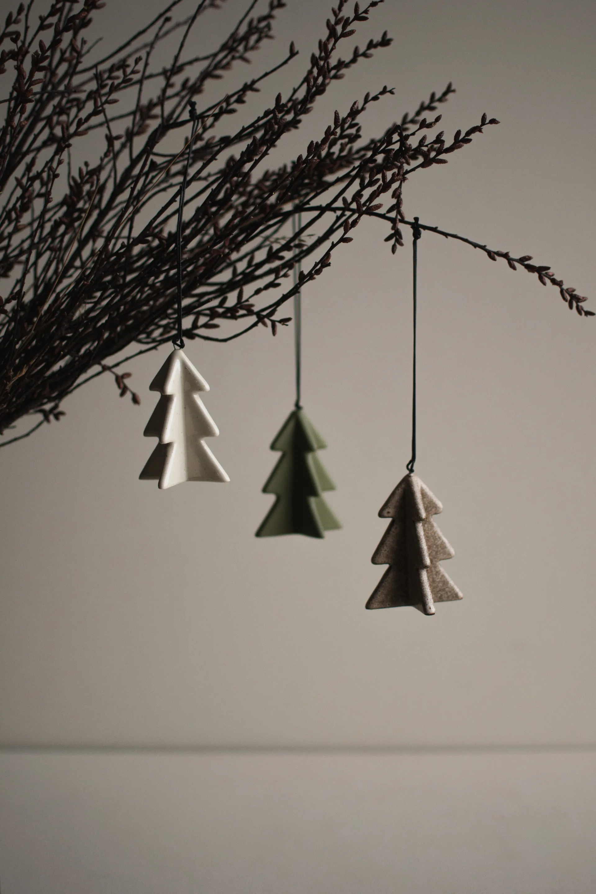 Hengende vintertre 7 cm, Vanilla DBKD