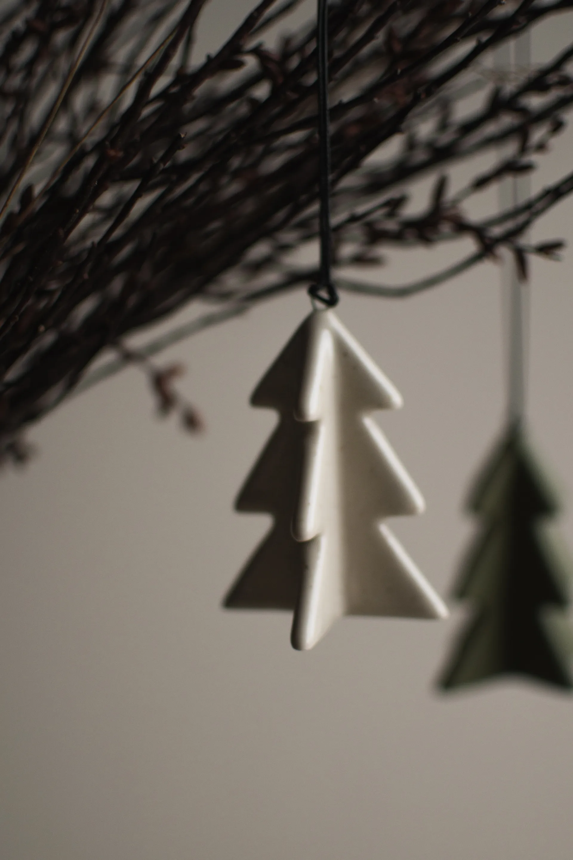 Hengende vintertre 7 cm, Vanilla DBKD