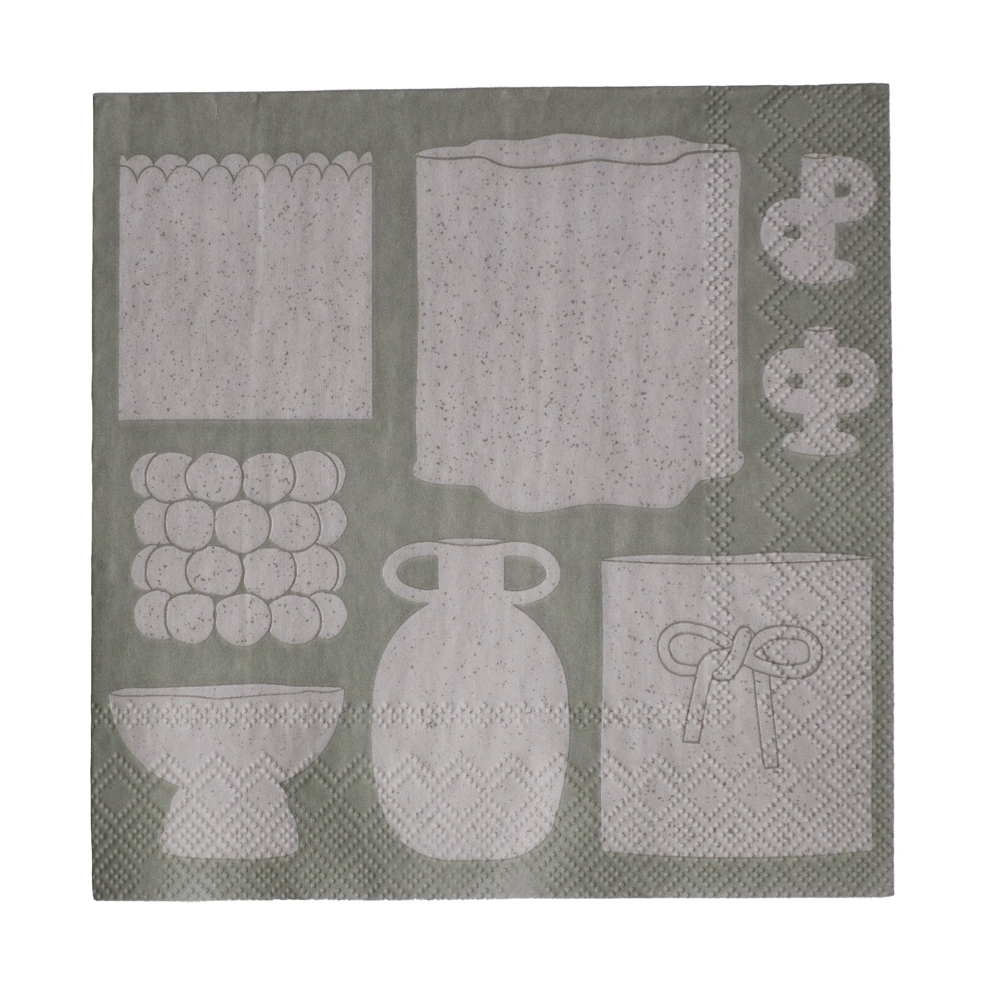 Illustration papirserviett 33x33 cm 20-pakning, Beige DBKD