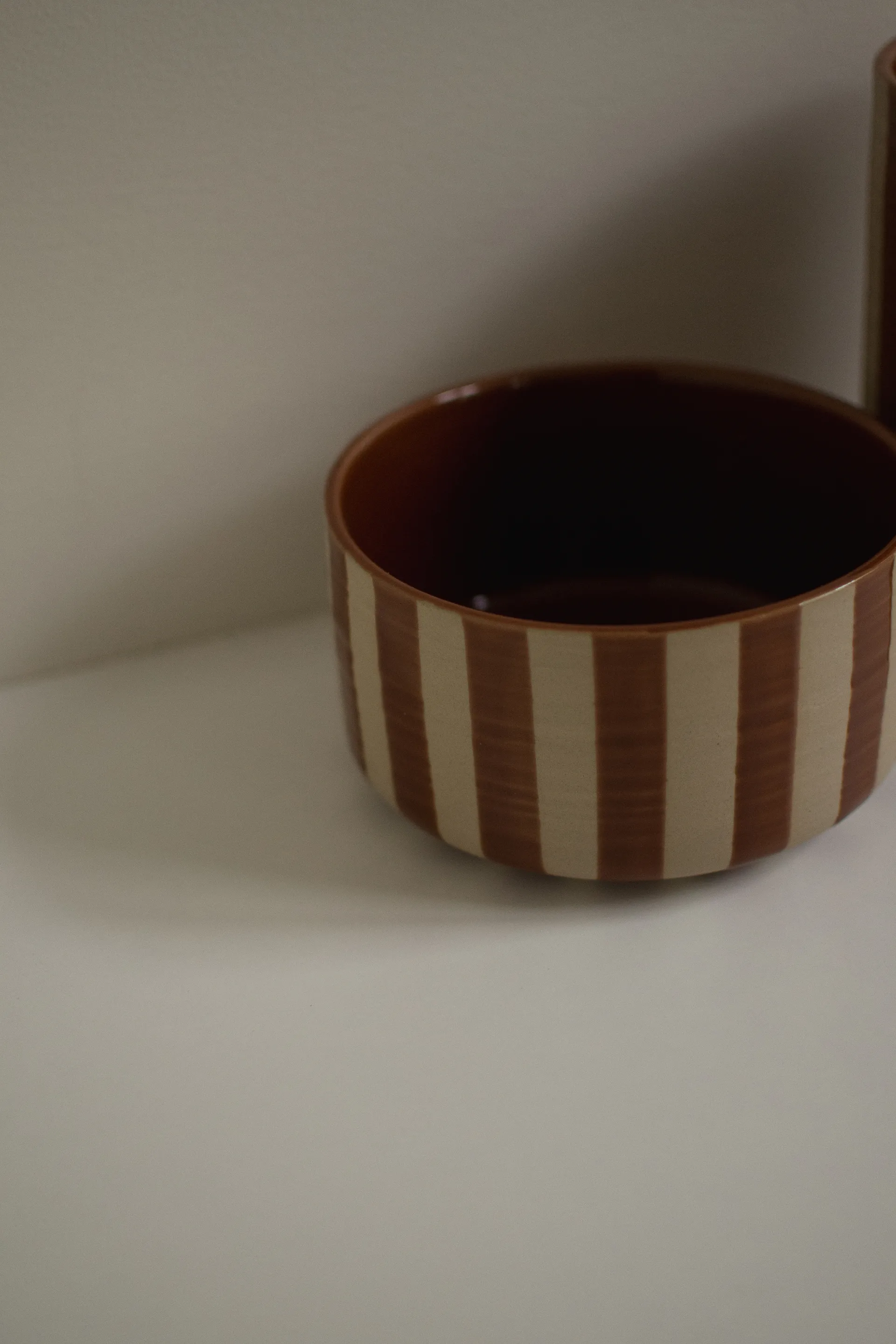 Line dekorasjonsskål Ø16 cm, Stripe nougat DBKD