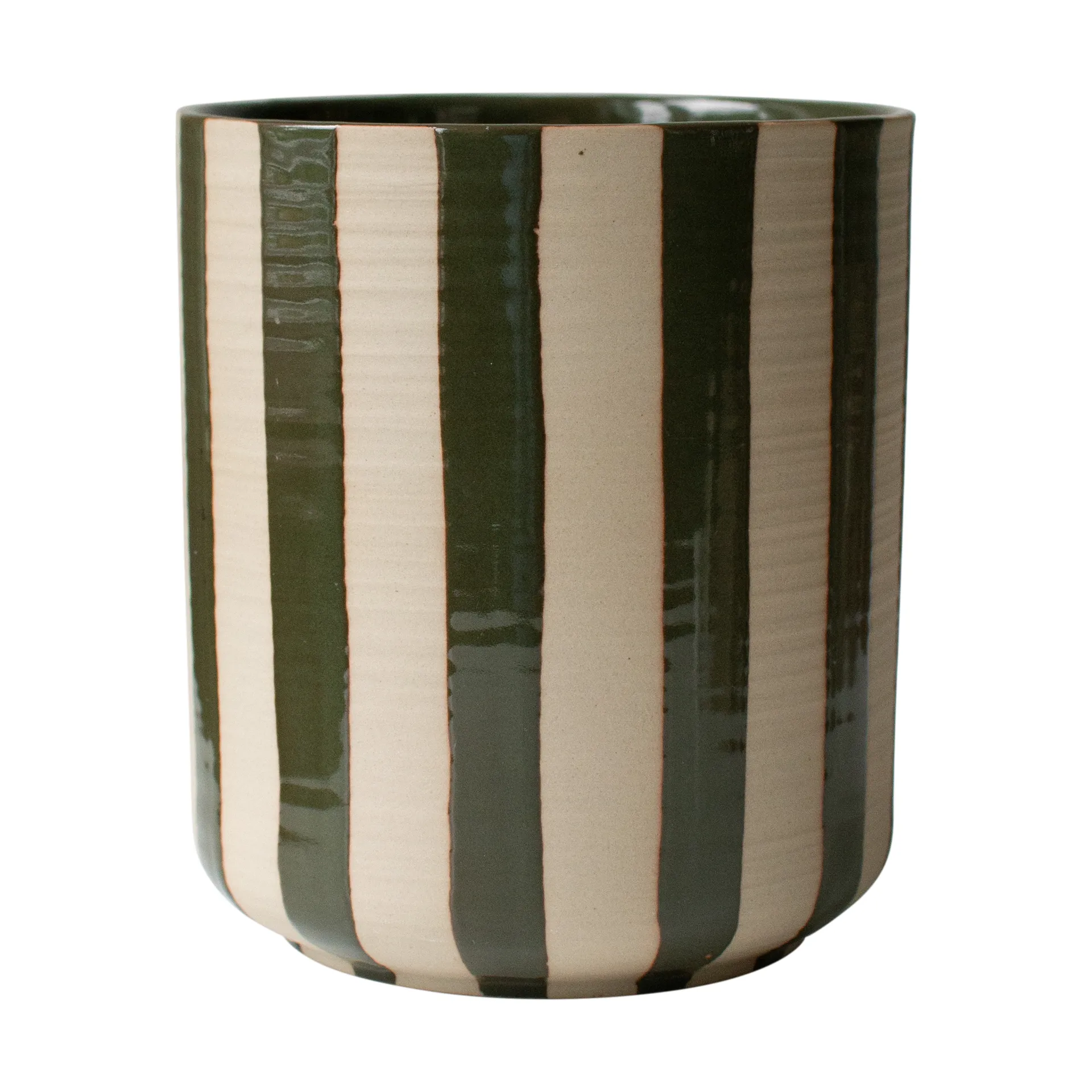 Line krukke Ø14x16 cm, Stripe Green DBKD