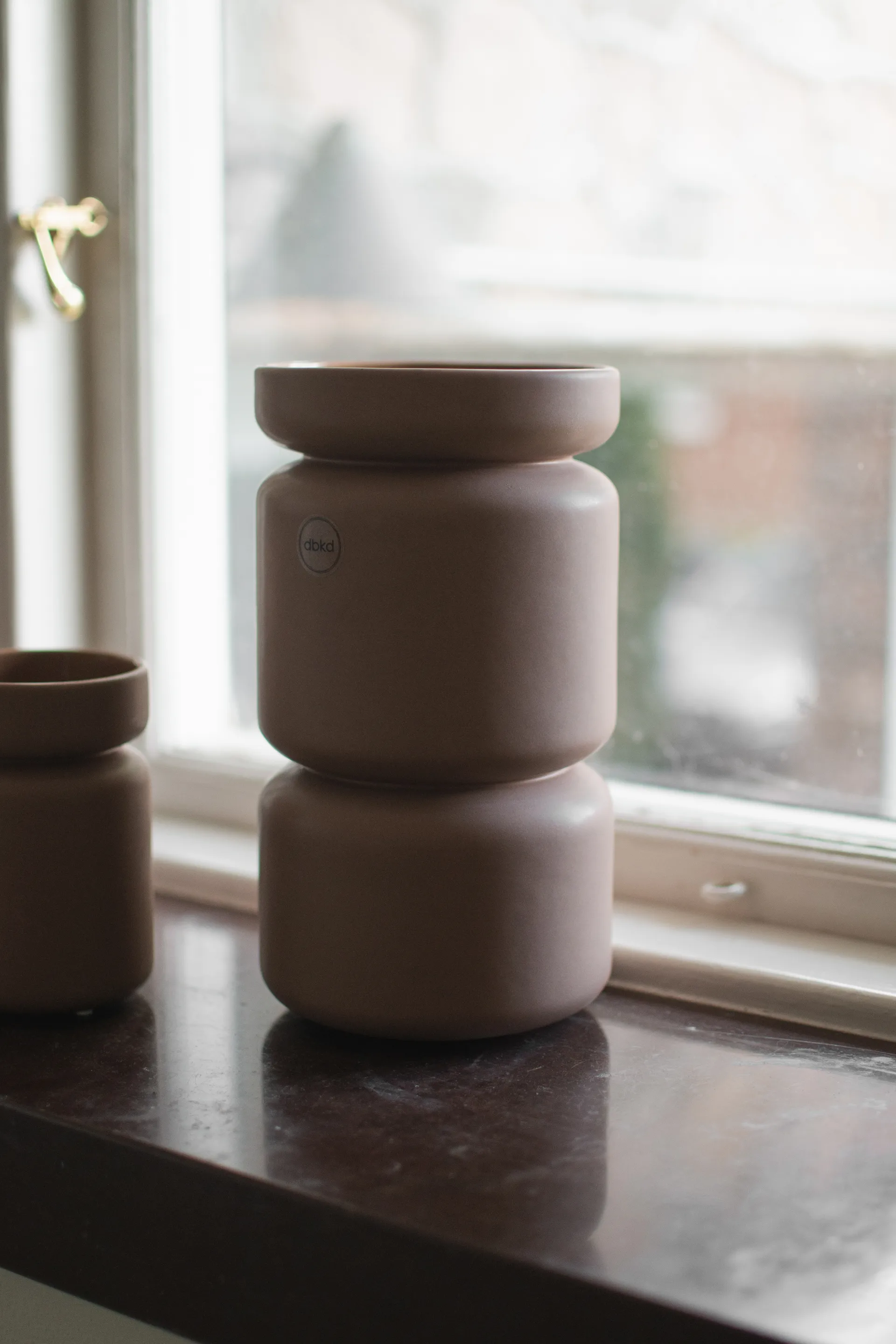 Neck krukke, Nougat, Ø12x22,5 cm DBKD