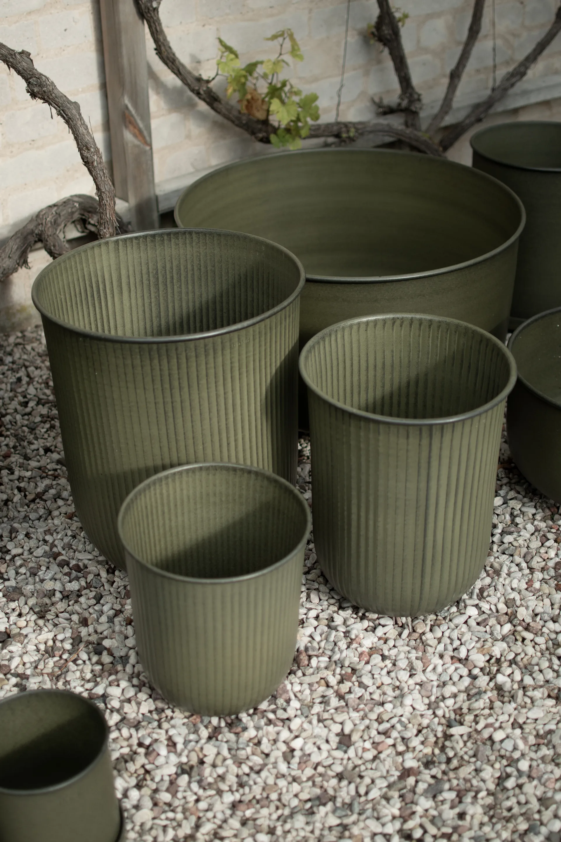 Out stripe krukke 3 deler, Green DBKD