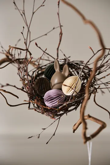 Ovoid påskepynt papir small 4 cm - Sand - DBKD