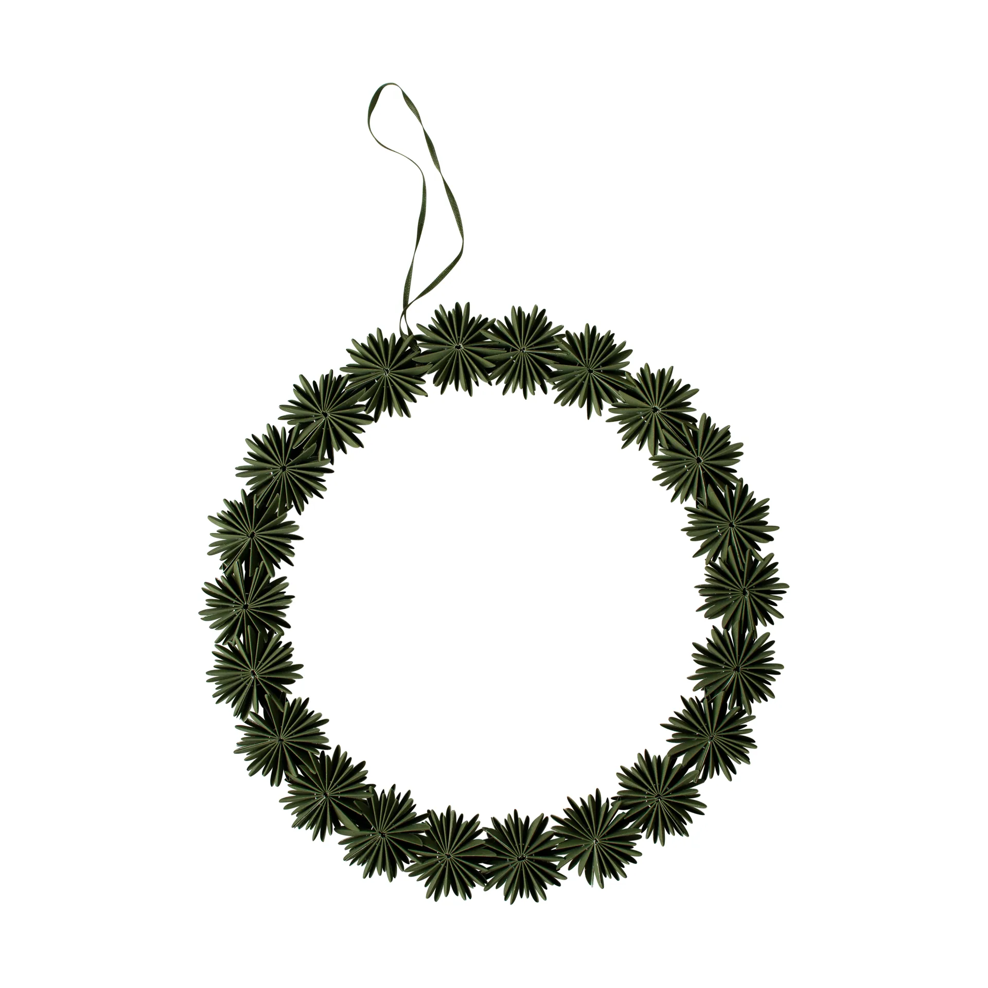 Paper flake wreath dekorasjonskrans Ø35 cm, Green DBKD