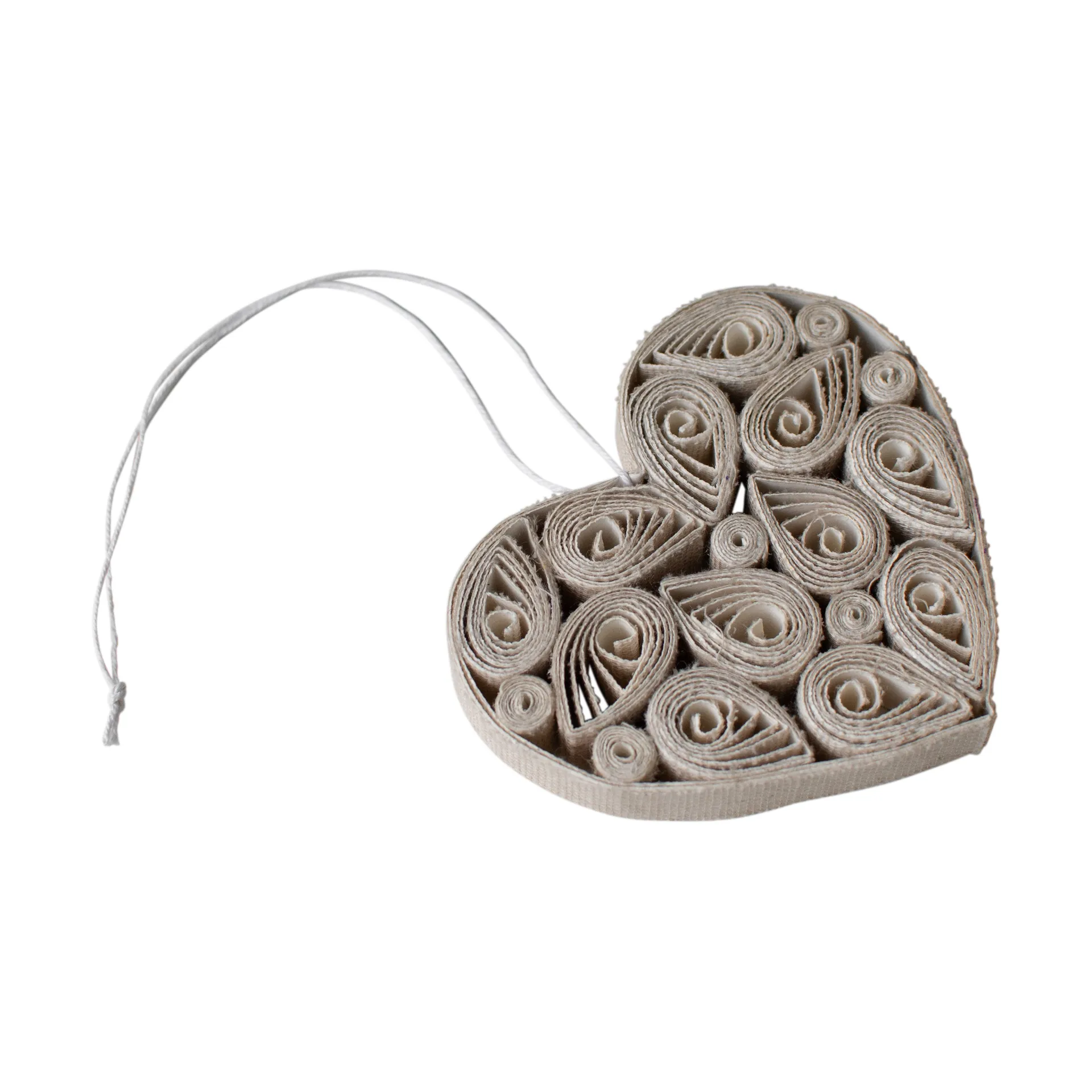 Paper heart 8 cm, Creme DBKD