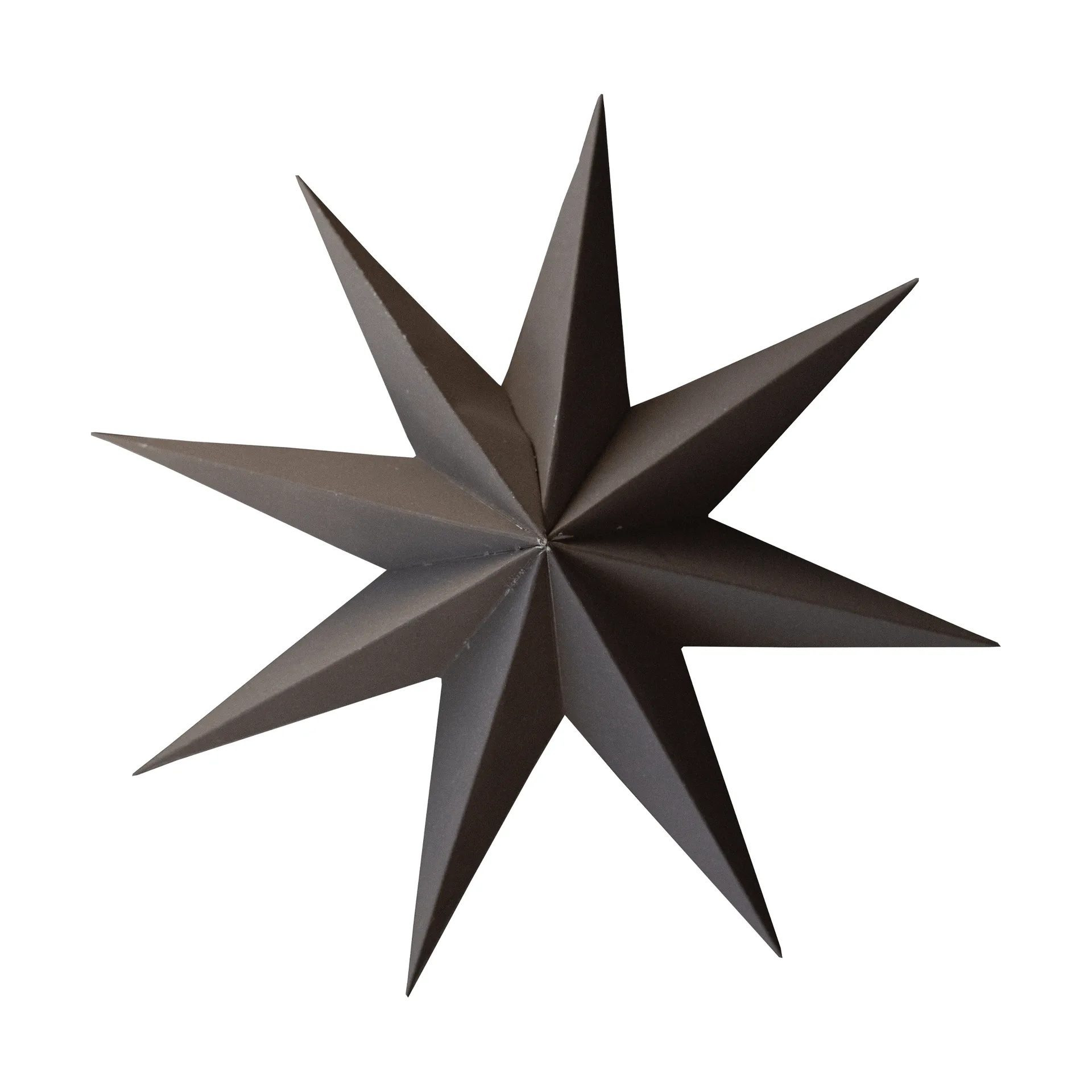 Paper winter star dekorasjonshengel, Brown, large, Ø19 cm DBKD