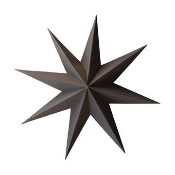 Paper winter star dekorasjonshengel - Brown, large, Ø19 cm - DBKD