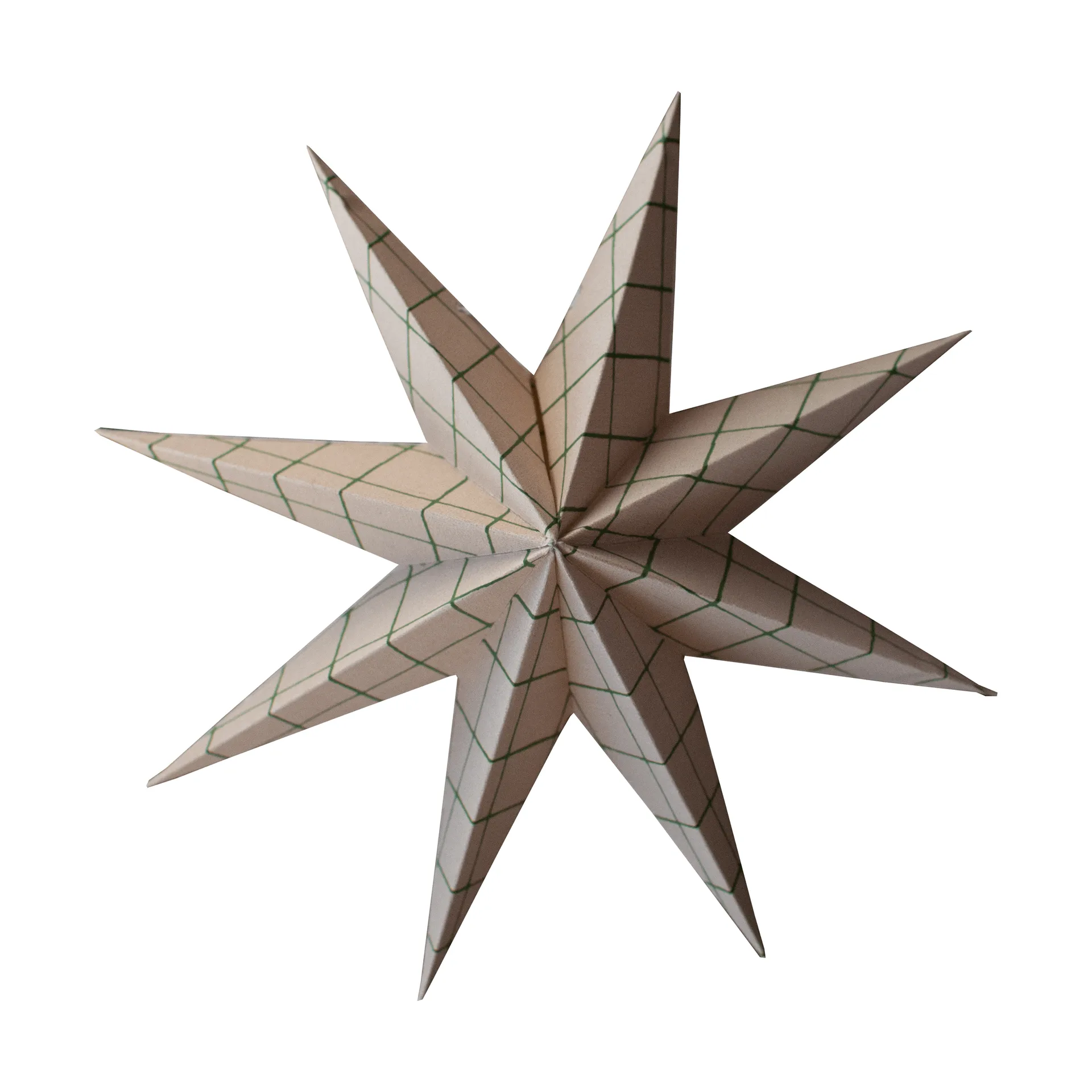 Paper winter star dekorasjonshengel, Square sand, large, Ø19 cm DBKD