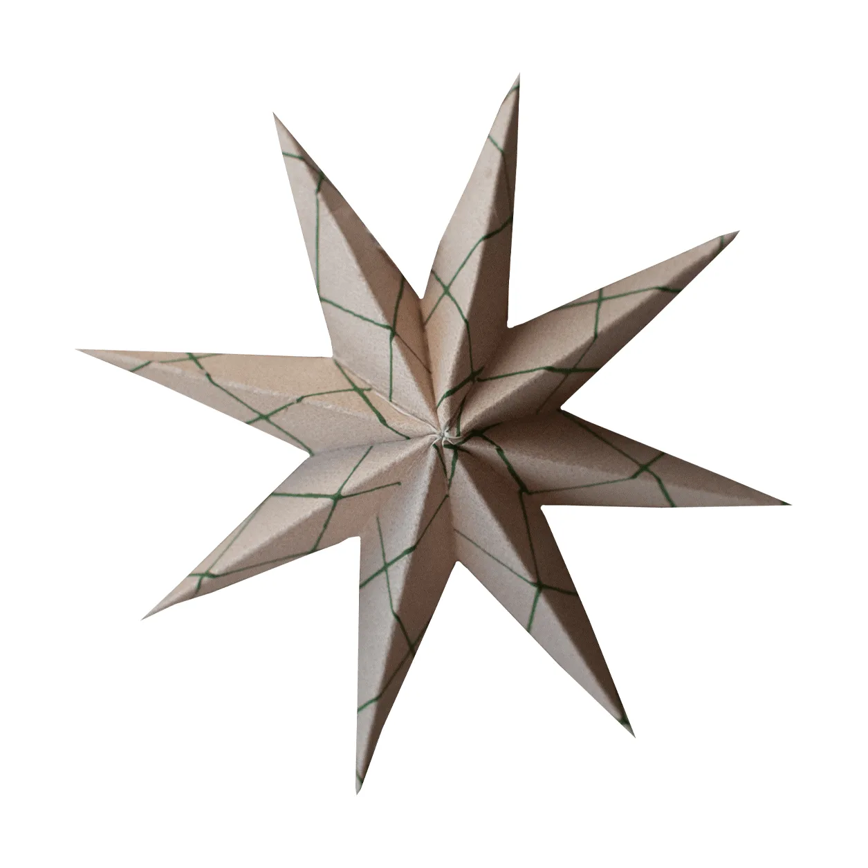 Paper winter star dekorasjonshengel, Square sand, small, Ø9 cm DBKD