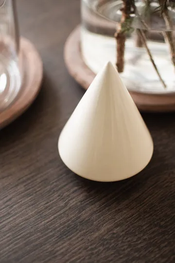 Peak tre dekorasjonsdetalj - Shiny creme, Ø9 cm - DBKD